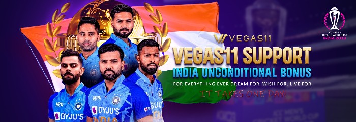 2023 ICC World Cup Vegas11 Support India Unconditional bonus